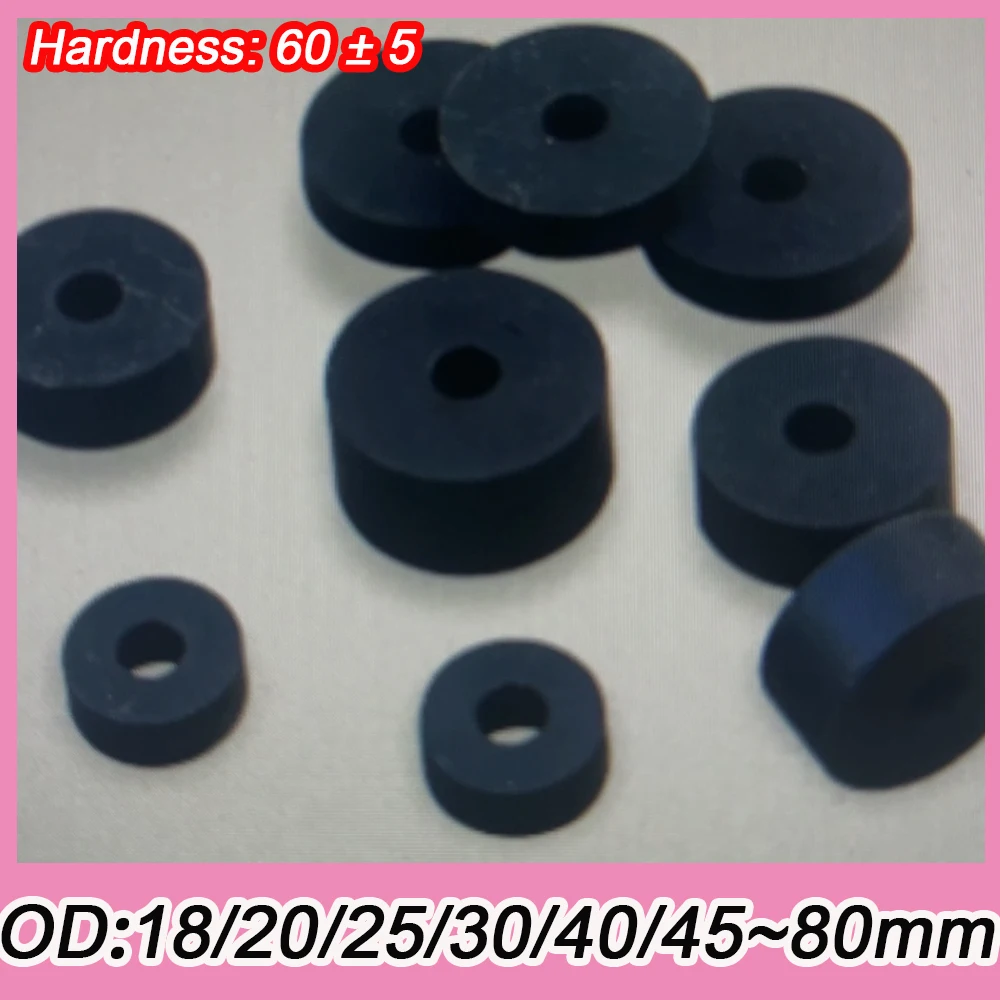 OD 18/20/25/30/40/45/50/60/70/80mm High Elasticity Fan Air Conditioner Shock-Absorbing Rubber Gasket OD*Thick*ID