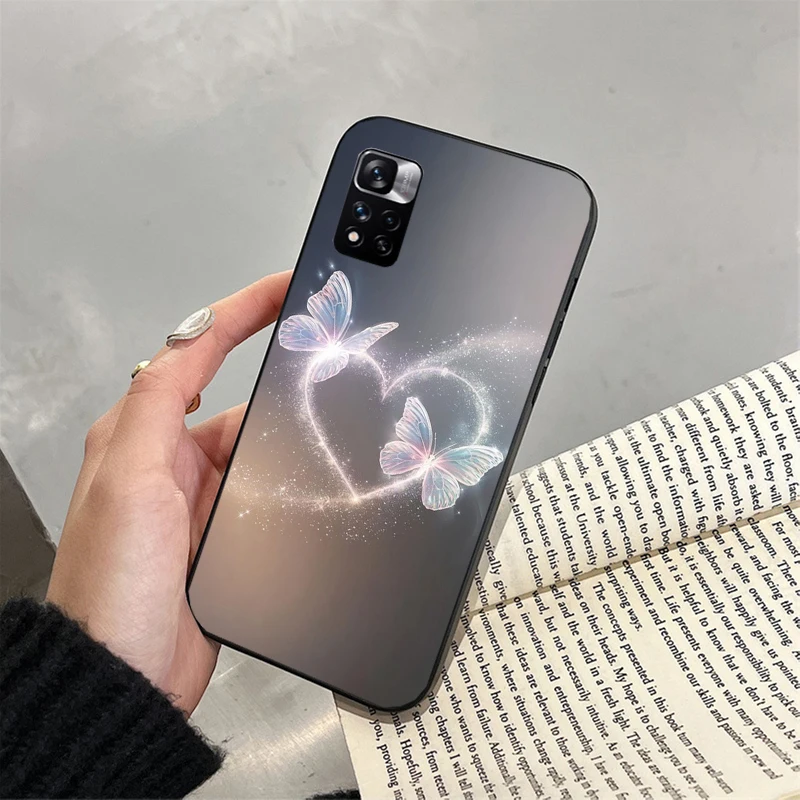 

Purple Pink Butterfly Carcasa Funda Phone Case For Xiaomi Redmi note 14 Pro 14 13 12 11 10 Pro 14S 12S 11S Redmi 14C 13C 10
