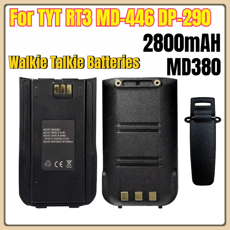 

2800mAH MD380 Walkie Talkie Batteries for TYT RT3 MD-446 DP-290