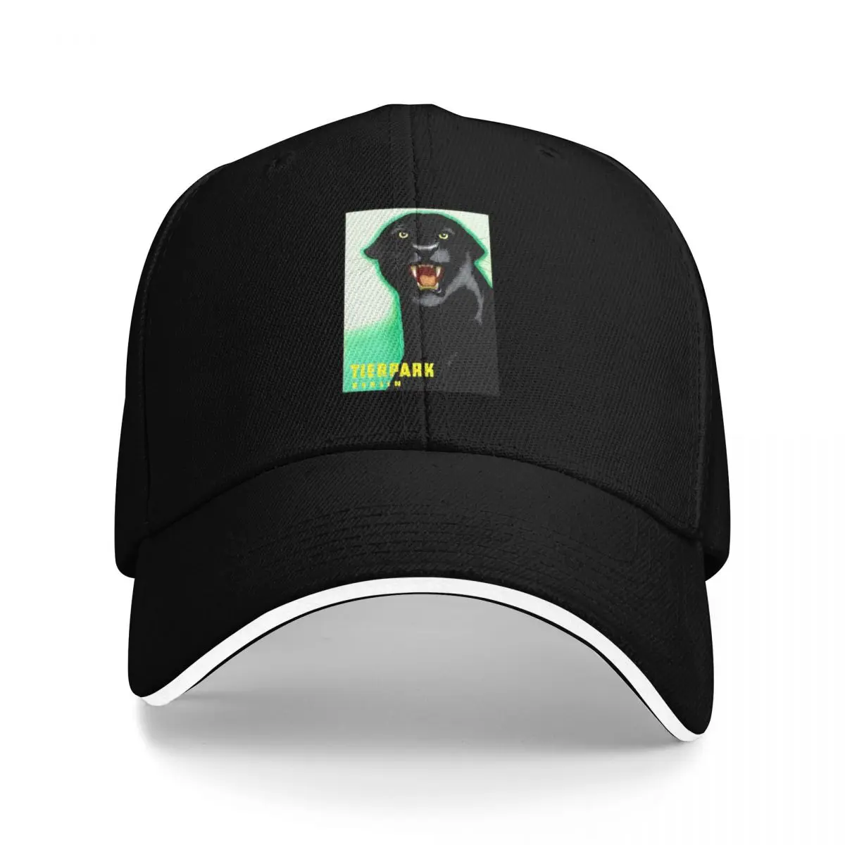 

TIERPARK BERLIN ZOO; Vintage Black Panther Print Baseball Cap western Hat Hood Mens Women's