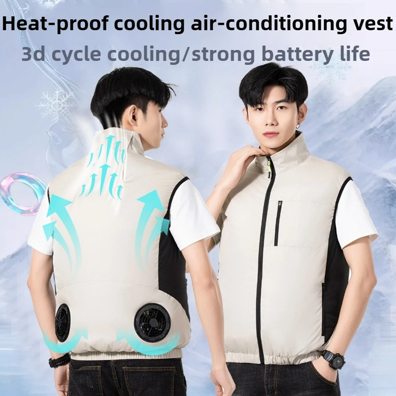 

Men's Cooling Vest with Fan - Summer Ice Waistcoat Outdoor Work Wear Camouflage Design Waterproof & Breathable Fabric