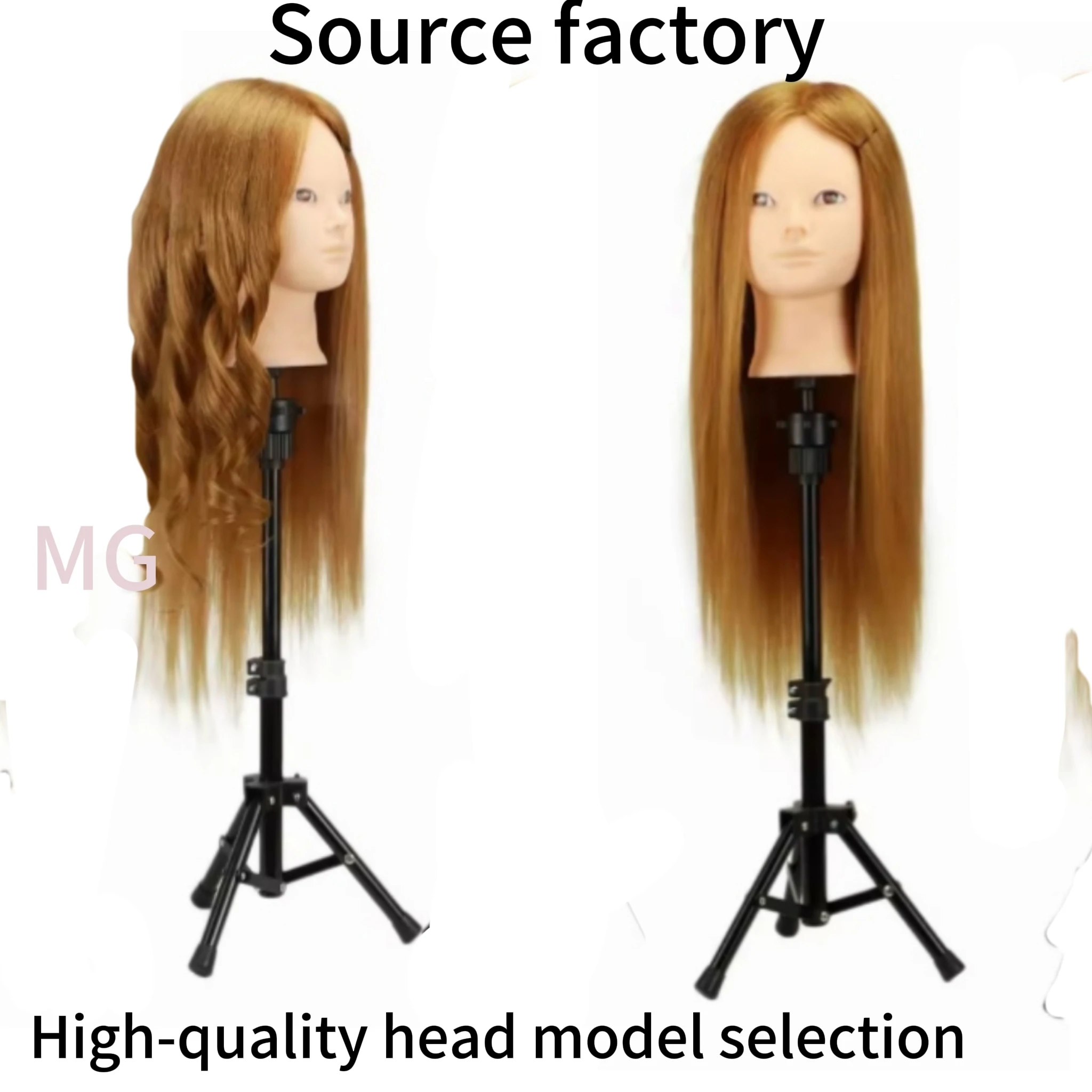 Mannequin Head With 50% Human Hair For Makeup Hairstyles Hairdressing Styling Training Head Professional Practice Doll HeadsCan