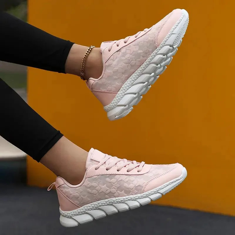 

Hot-selling running shoes, fashionable versatile white sneakers, fashionable women's shoes, breathable mesh upper sneakers women