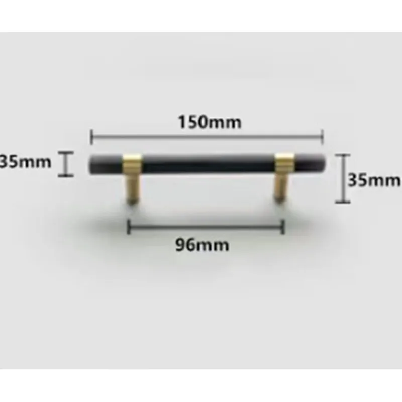 ABKP-Black Embossed Drawer Pulls Brass Cabinet Handles-Multi-Size Modern Simplicity Design