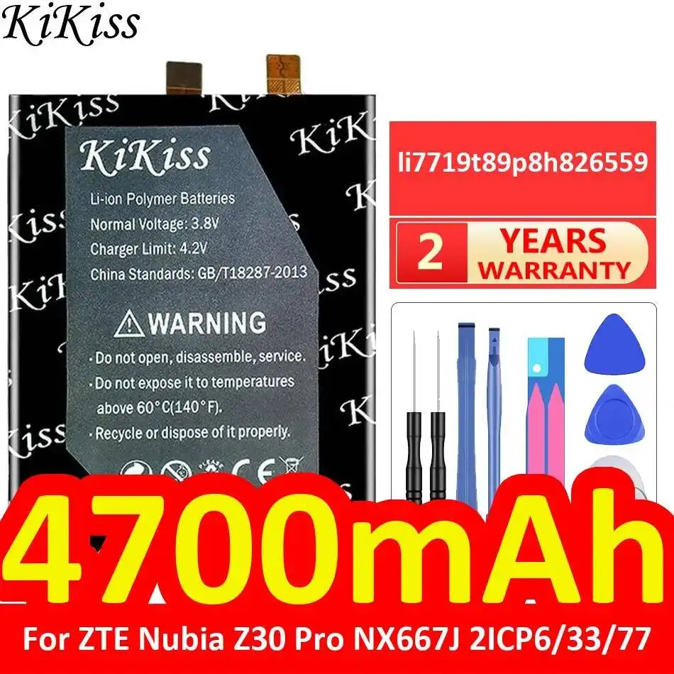 

4700Mah Lightweight Durable Li7719t89p8h826559 For Zte Nubia Z30 Pro NX667J 2ICP6 33 77 Mobile Phone Battery