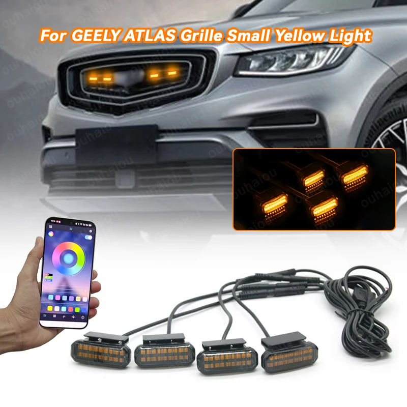 

LED Front Grille Light For GEELY ATLAS Car Daytime Running Light Wheel Eyebrow Lamp For Pickup Offroad 12V