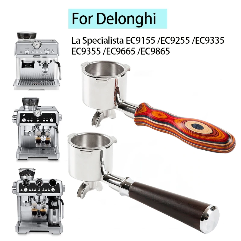 

51mm Stainless Steel Double Spout Coffee Portafliter for Delonghi La Specialista EC9355/9255/9665/9155/9865 EC950 Coffee Machine