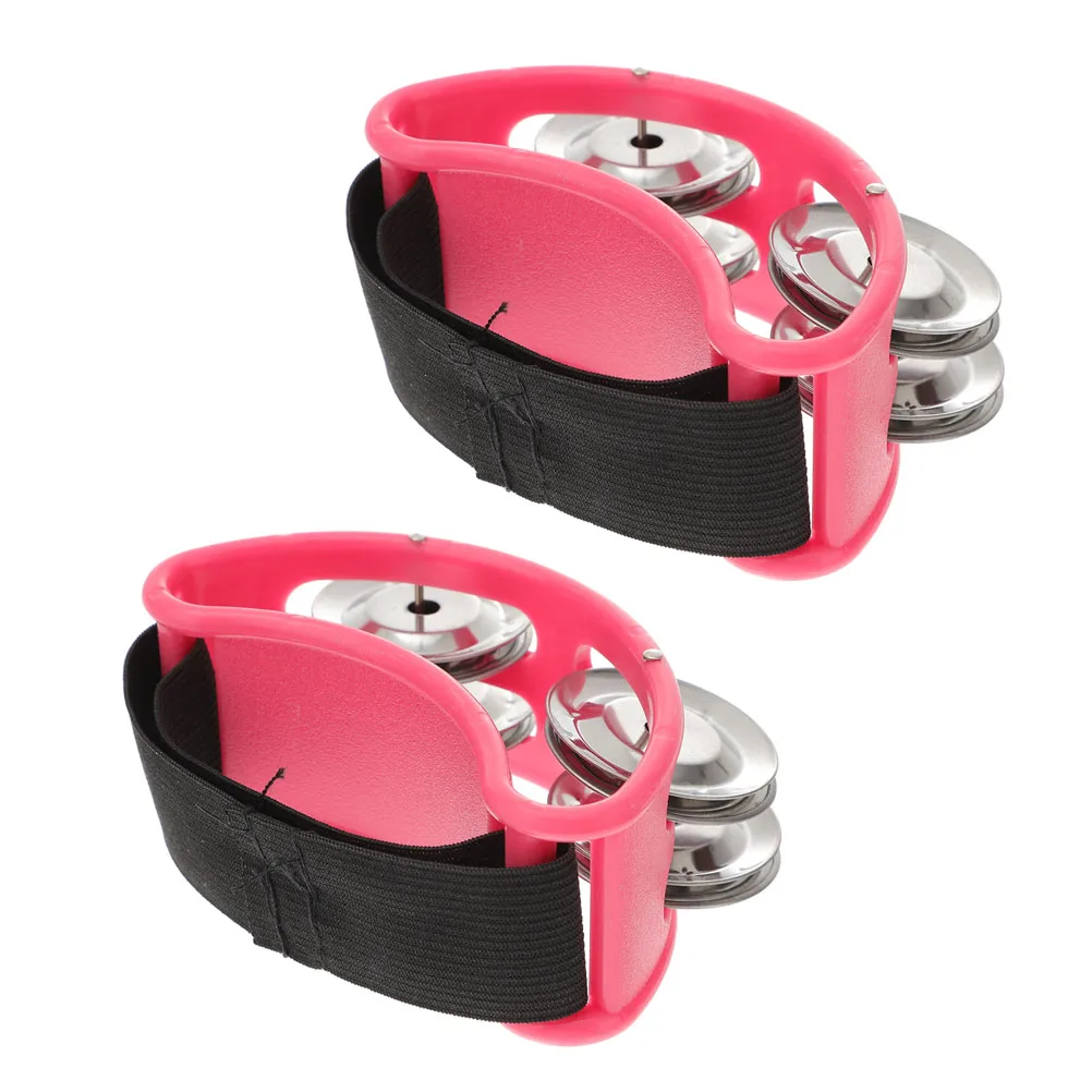 

2pcs Foot Tambourines Percussion Instrument Musical Rhythm Shaking Bell Stage Performance Prop Music Drumming Accessories
