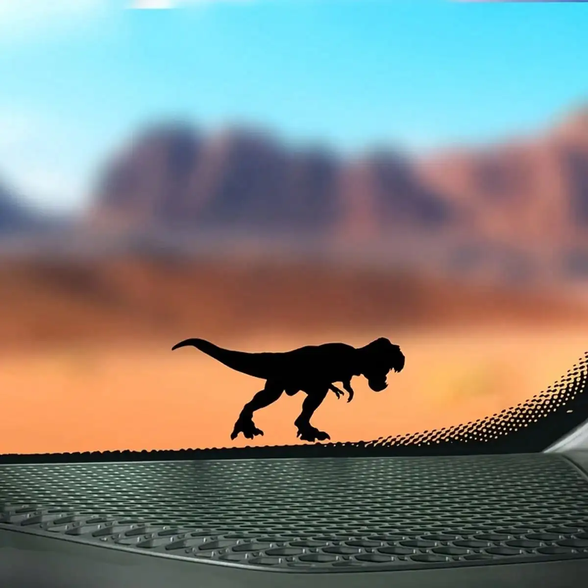 T-Rex Silhouette Car Sticker, Dinosaur Vinyl Decal for Auto