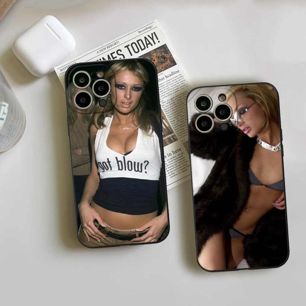 Paris Hilton Got Blow Iphone Tough Ca funda de teléfono para IPhone 15 14 11 12 Pro 15 16 Plus 13 Pro MAX XR XS fundas suaves negras