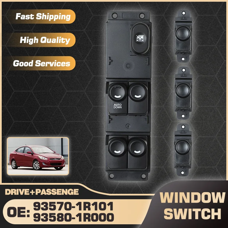 

Auto Car Lifter Window Switch For Dodge Attitude Hyundai Accent Excel Solaris Verna Grand Avega 2011-2017 93570-1R101 935801R000