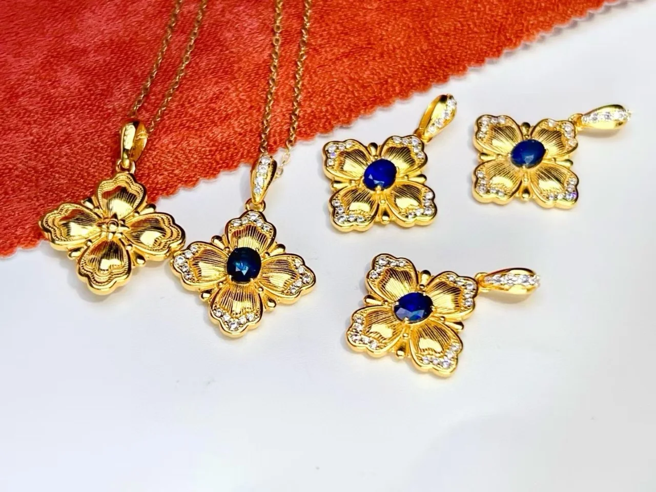 Certificate 925 Silver Natural Sapphire Bezel Setting Necklace Daisy Italian Craft Sweater Chain Women Fine Jewelry Dropshipping