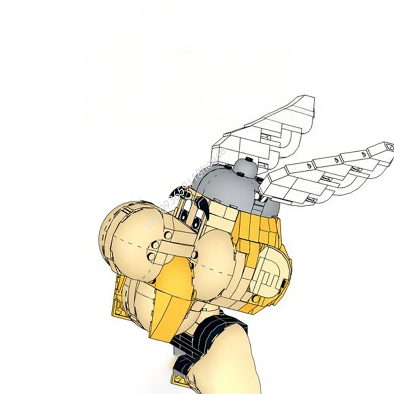 

449 шт. MOC Астерикс Скульптуры Строительные блоки Рождественский подарок DIY Инженерный проект Идеально подходит для молодежной внутренней модели