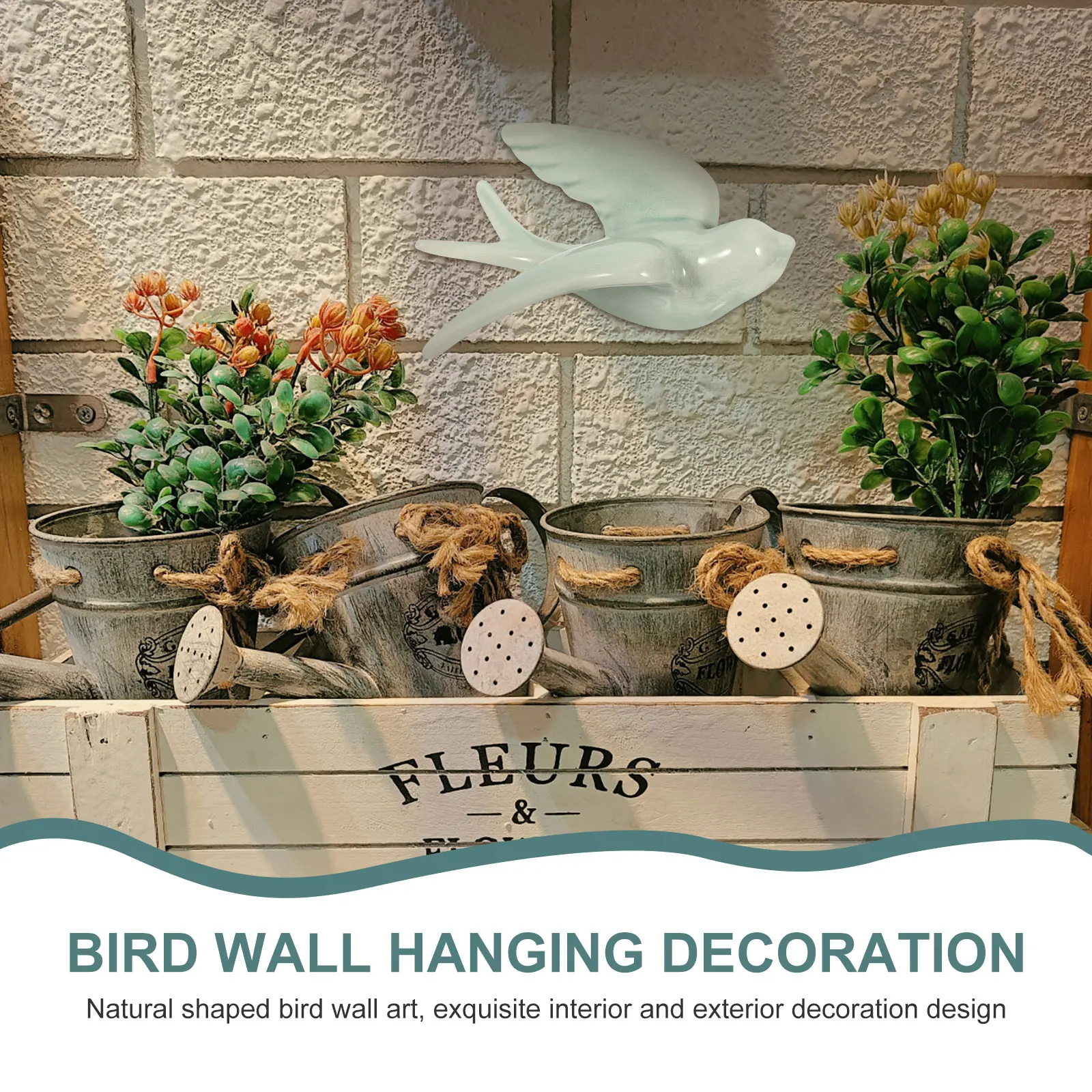 

Ceramic Bird Wall Decor Premium Art Hanging Ornament Home Office Garden Wall Art Decoration Backdrop Bird Ornament
