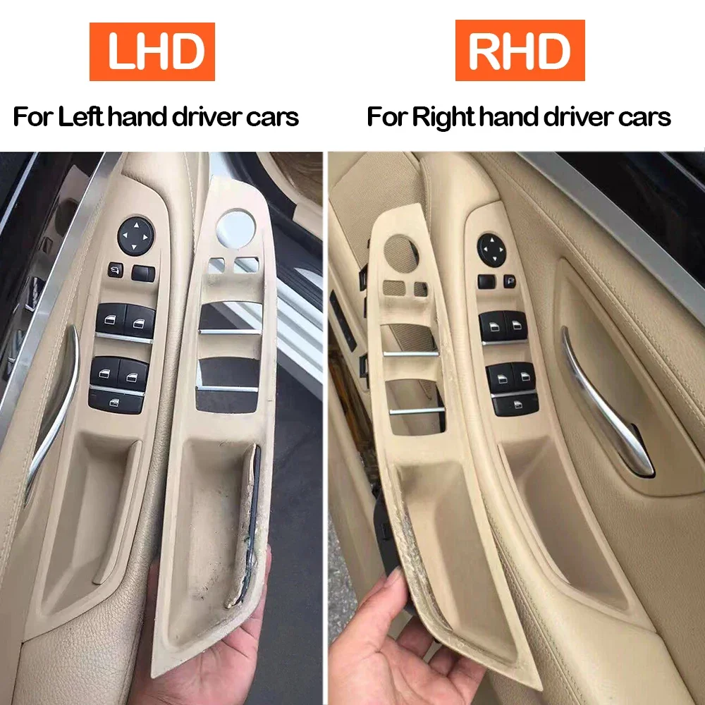 Auto Interior Door Armrest Inside Pull Handle Set LHD RHD Beige Black Brown Oyster For BMW 5 Series F10 F11 523i 525i 528i 530i