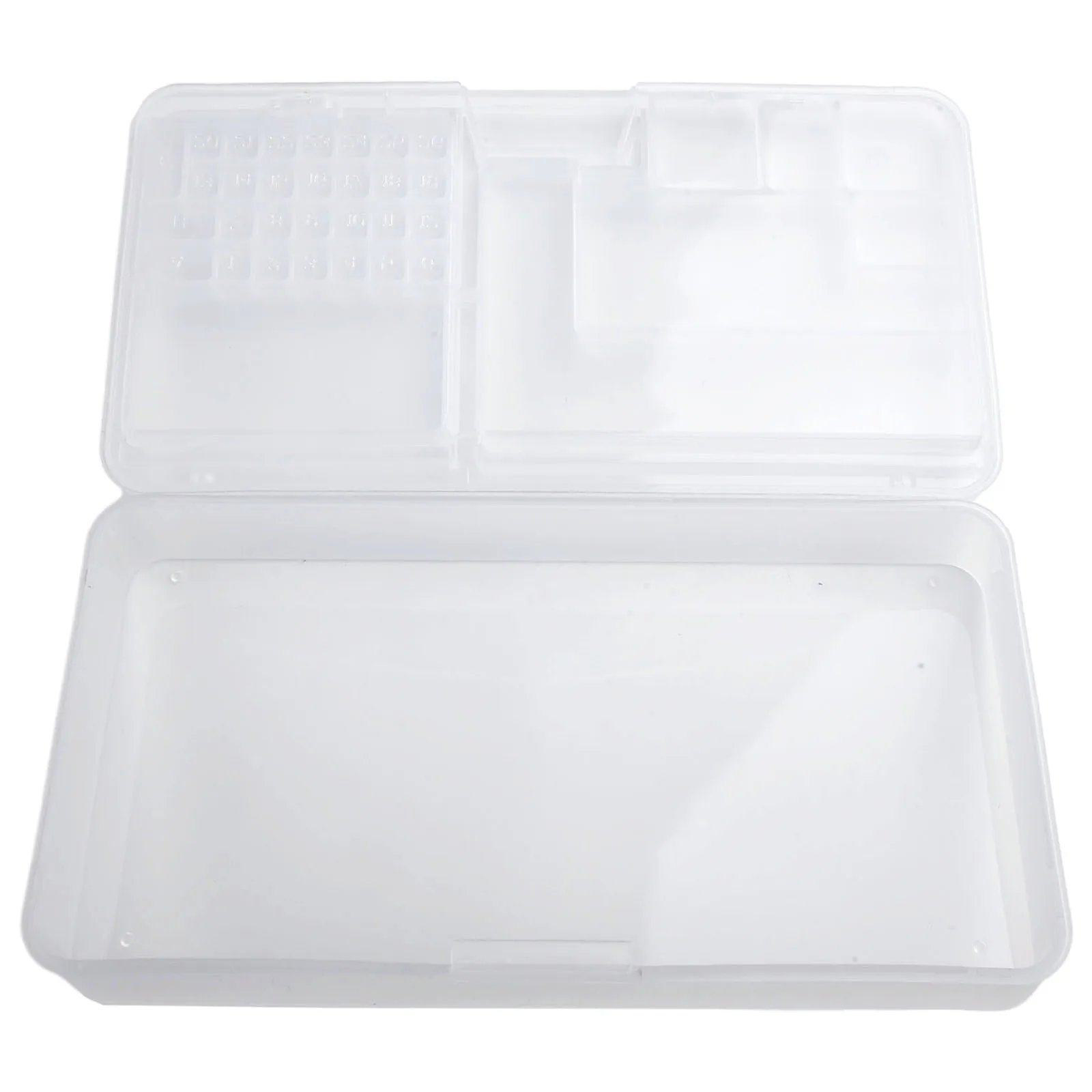 Scatola portaoggetti in plastica trasparente custodia porta viti contenitore Organizer scatola portaoggetti regolabile per gioielli custodia rettangolare