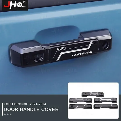 JHO NEPT  Exterior Door Handle Cover For Ford Bronco 2021-2023 Door Grip Trim Protector Off-Road Exterior Accessories