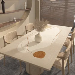 Waterproof Oil Insulation Table Mat, PVC Tablecloth, Washless, Non-Slip, Light Luxury, High-Grade Coffee Table Mat