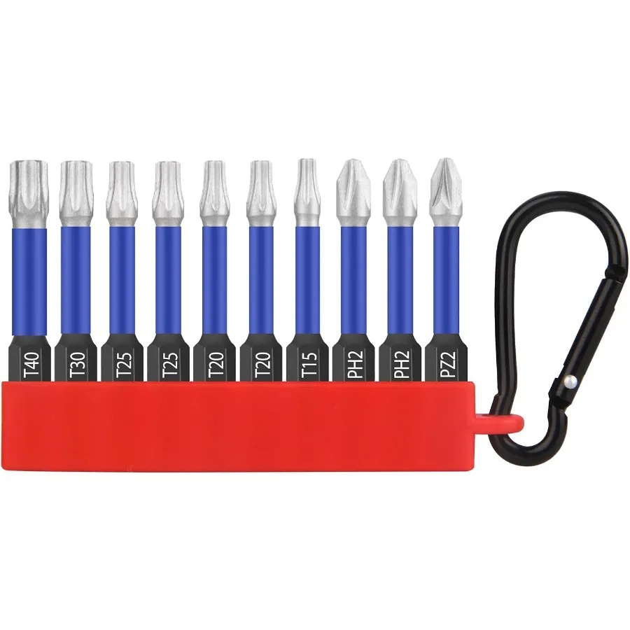 

Профессиональный набор отверток с 10 шт., включая Phillips Torx Pozi и шестигранные биты для точной фиксации, длина 50 мм