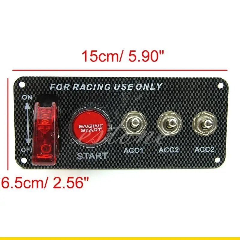 

SZCH Racing Car 12V Ignition Switch Panel Engine Start Push Button LED Toggle