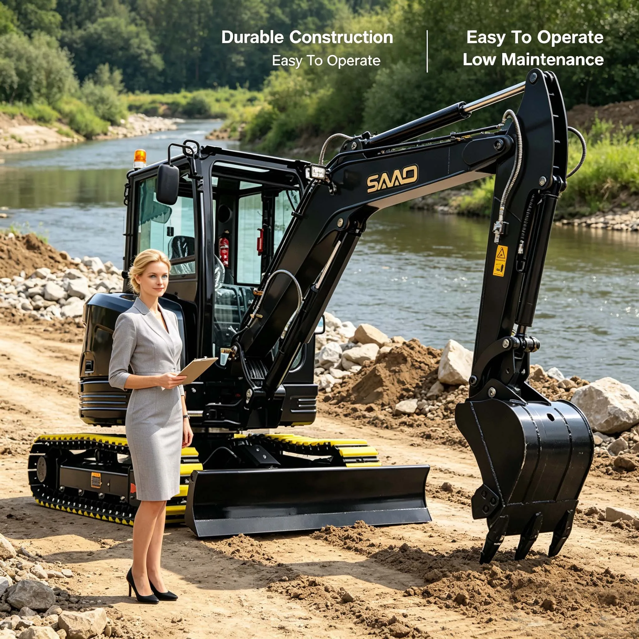 Overload Protection Smooth Hydraulic Output Mini Excavator For Municipal Pipeline Digging And Backfill Work
