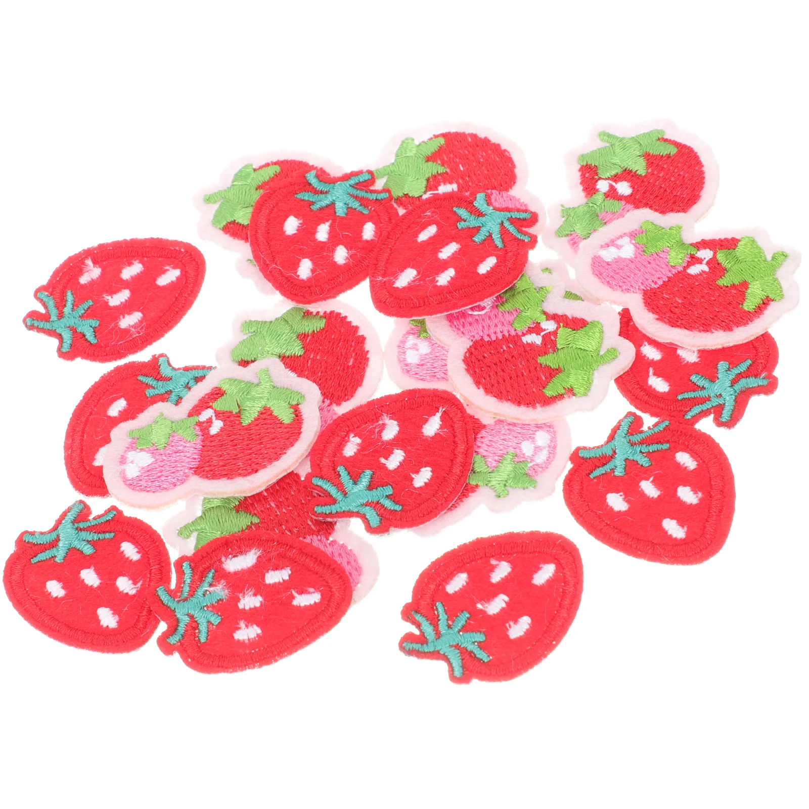 

20 Pcs Strawberry Clothing Applique Apparel Patches for Iron Clothes Flowers Accessories Appliques