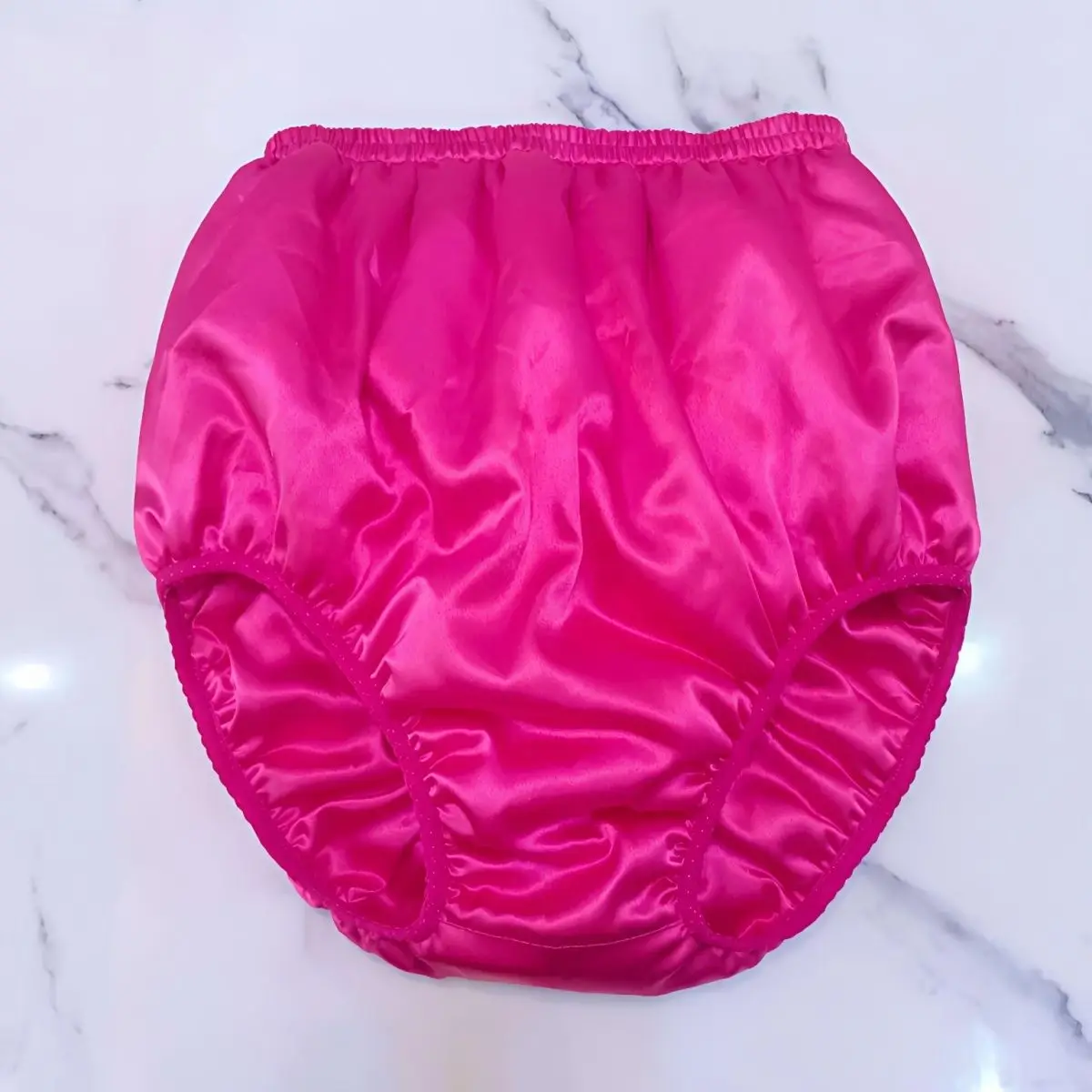 

Мужские розовые трусы с высокой талией, женское шелковистое мягкое нижнее белье, сексуальный костюм для частной вечеринки, хлопковые трусики (размер, большой пышный), ручная работа