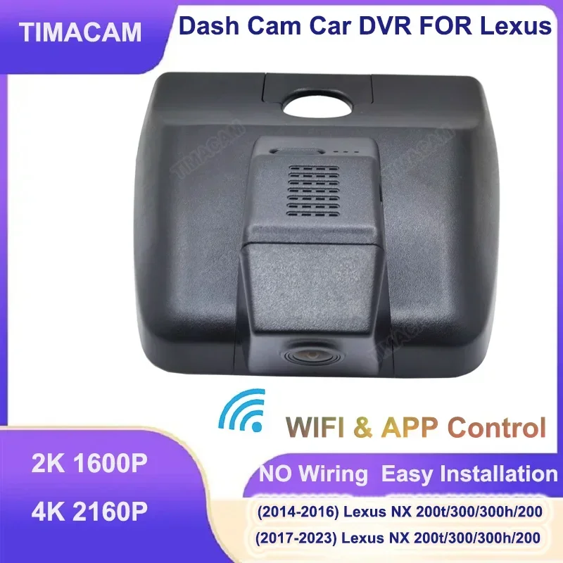 TIMACAM لكزس nx200t nx200 nx300h nx300 داش كام كاميرا 4K 2160P واي فاي جهاز تسجيل فيديو للسيارات لكزس NX AZ10 2014 - 2023