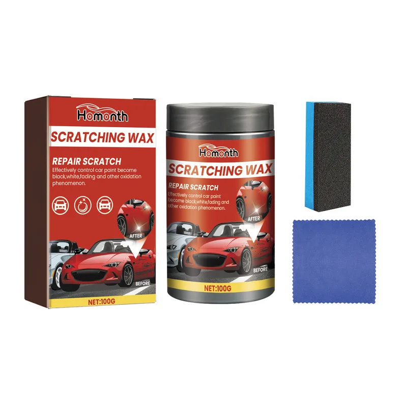 

Car Paint Scratch Remover Car Body Scratch Repair Cleaning Cloth Scratch Maintenance Agent With Sponge Cloth