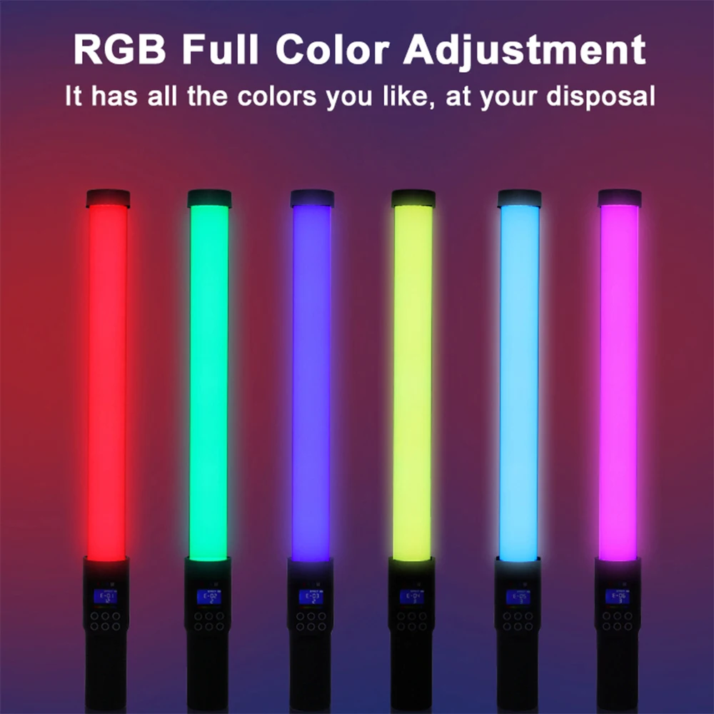 RGB Light Stick Wand With Tripod Stand Party Colorful LED Lamp Fill Light Handheld Flash Speedlight Photography Lighting Video