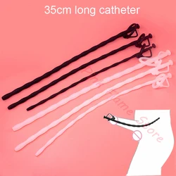 35CM Long Prostate Hollow Urethral Catheter Dilator Horse Eye Irritation Adult Sex Toys For Urethra Masturbation Men Penis Plug