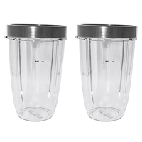 24 Ounce Tall Cup With Lip Rings Compatible For Nutribullet 600W 900W Blenders