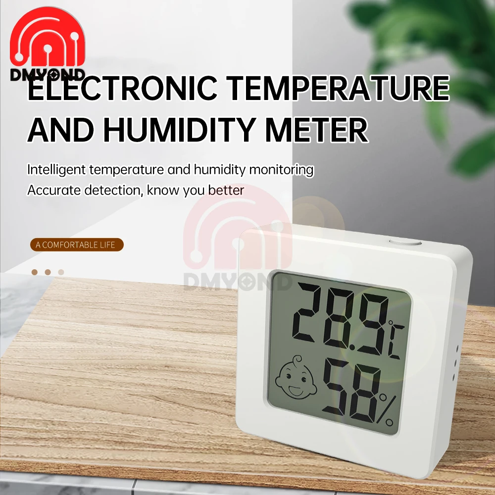 Mini Digital Electronic Thermo-Hygrometer Comfort Expression Displa -20℃ ~ 60℃ Temperature Detect Thermometers for Indoor Room