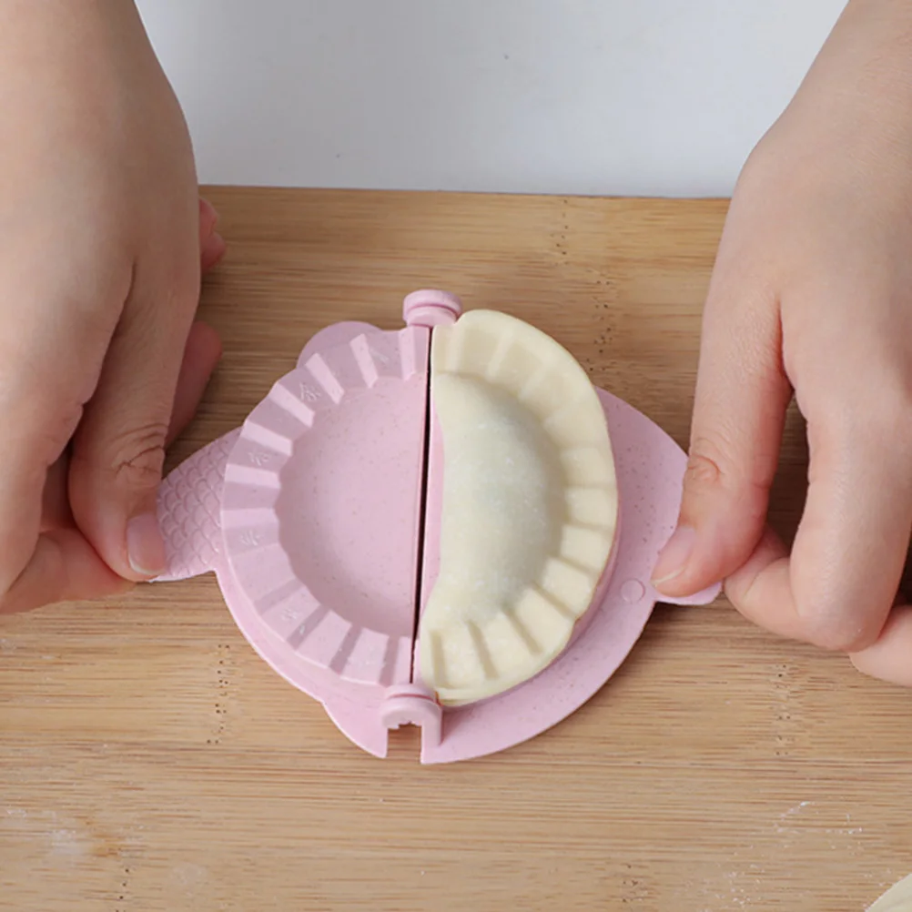 

2pcs Wheat Straw Dumpling Maker Set Crimped Design For Ravioli Pierogi Pot Stickers Kitchen Tool Home Restaurant Use