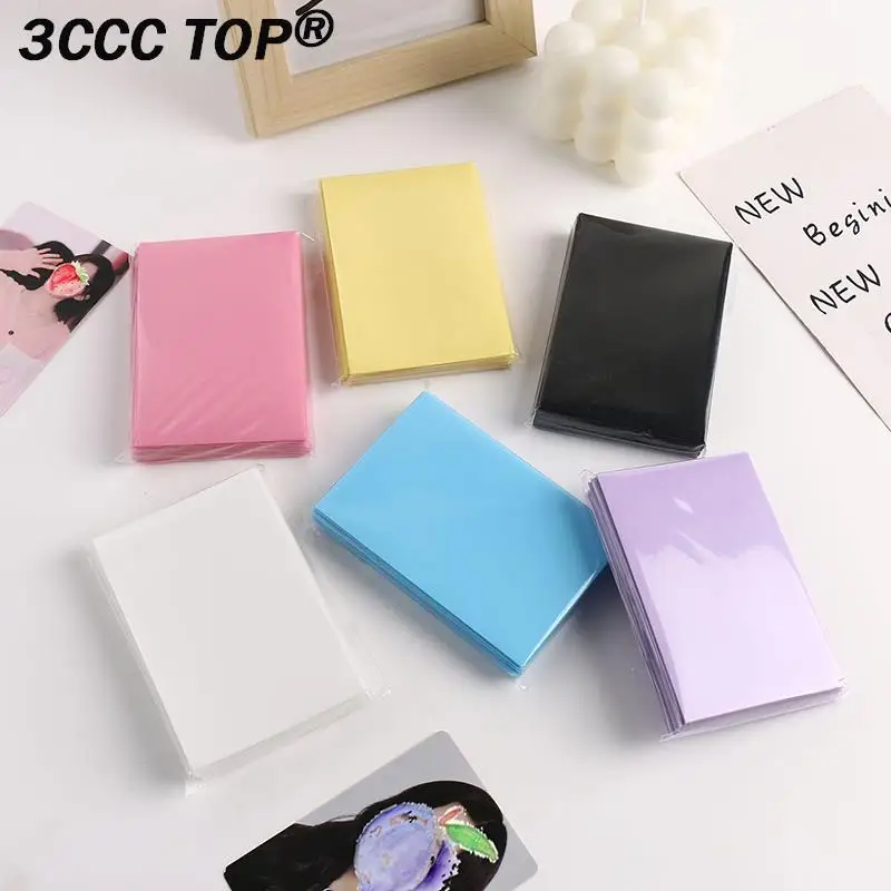 50Pcs/lot Ice Cream Color Card Bag Photocard Sleeves Idol Photo Cards Protective Storage Bag PP Frosted Card Film