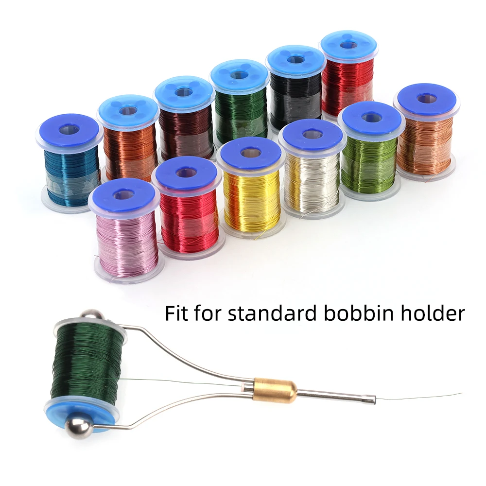 0,2mm Kupferdraht Fliegenbinden Metallfaden Ultrafeiner Draht für Copper John Midge Larven Segmentierte Körperrippen Fliegenbindematerial – Detail 6