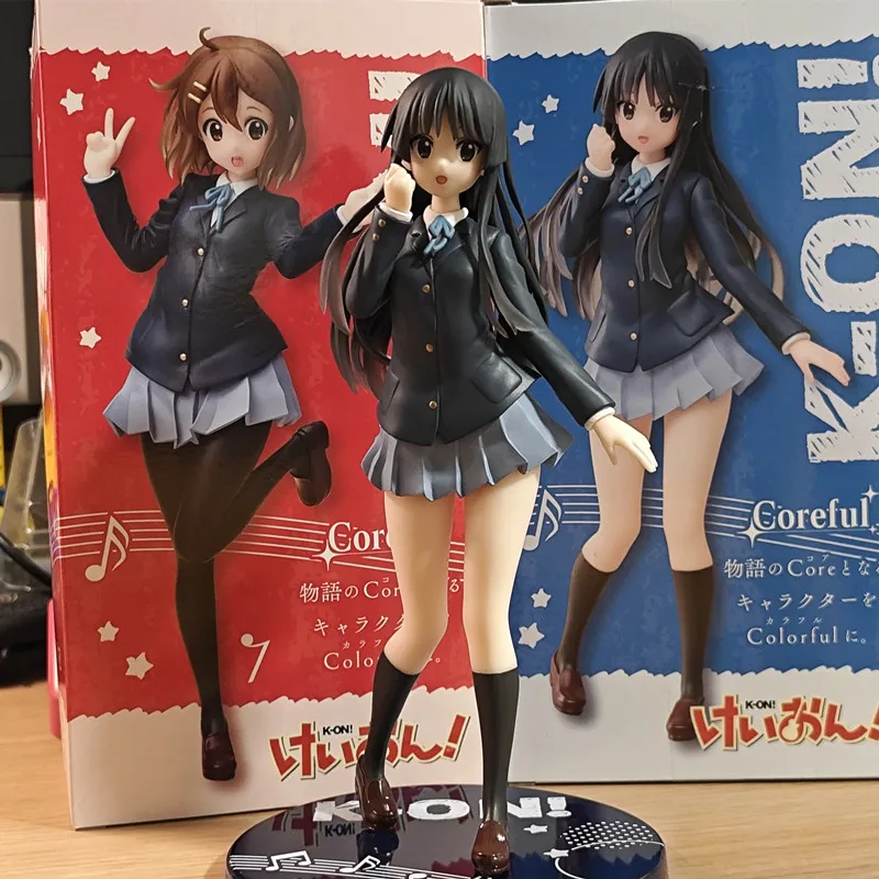 Anime 18cm Original Taito K-on Akiyama Mio Figure Pvc Hirasawa Yui Action Figures In Stock Figure Collection Model Toys Gift