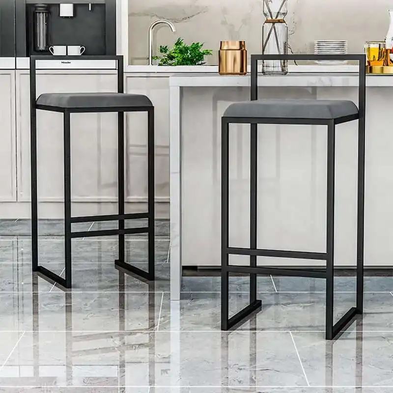 Sedia da bar di design per banchetti Sgabello da bar moderno Sgabello da bar industriale in stile cucina nordica Mobili da bar economici per esterni Silla De Bar HY