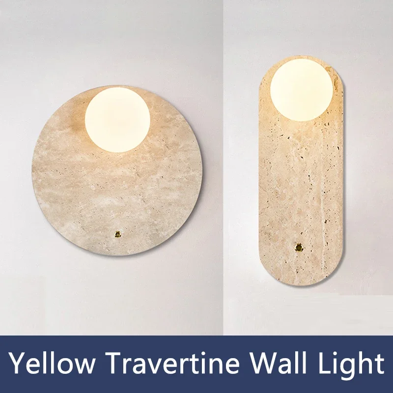 

Wabi-sabi LED Natural Stone Wall Lamp Bedroom Retro Wall Light Indoor Homestays Corridor Living Room Background Sconces Lighting