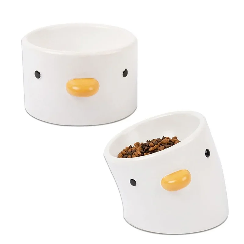 

Cute Chick Design Ceramic Pet Cat Dog Bowl MW017 Drinking Bowls For Small Puppy Dogs Adult Cats Feeding Food And Water 200/500ml
