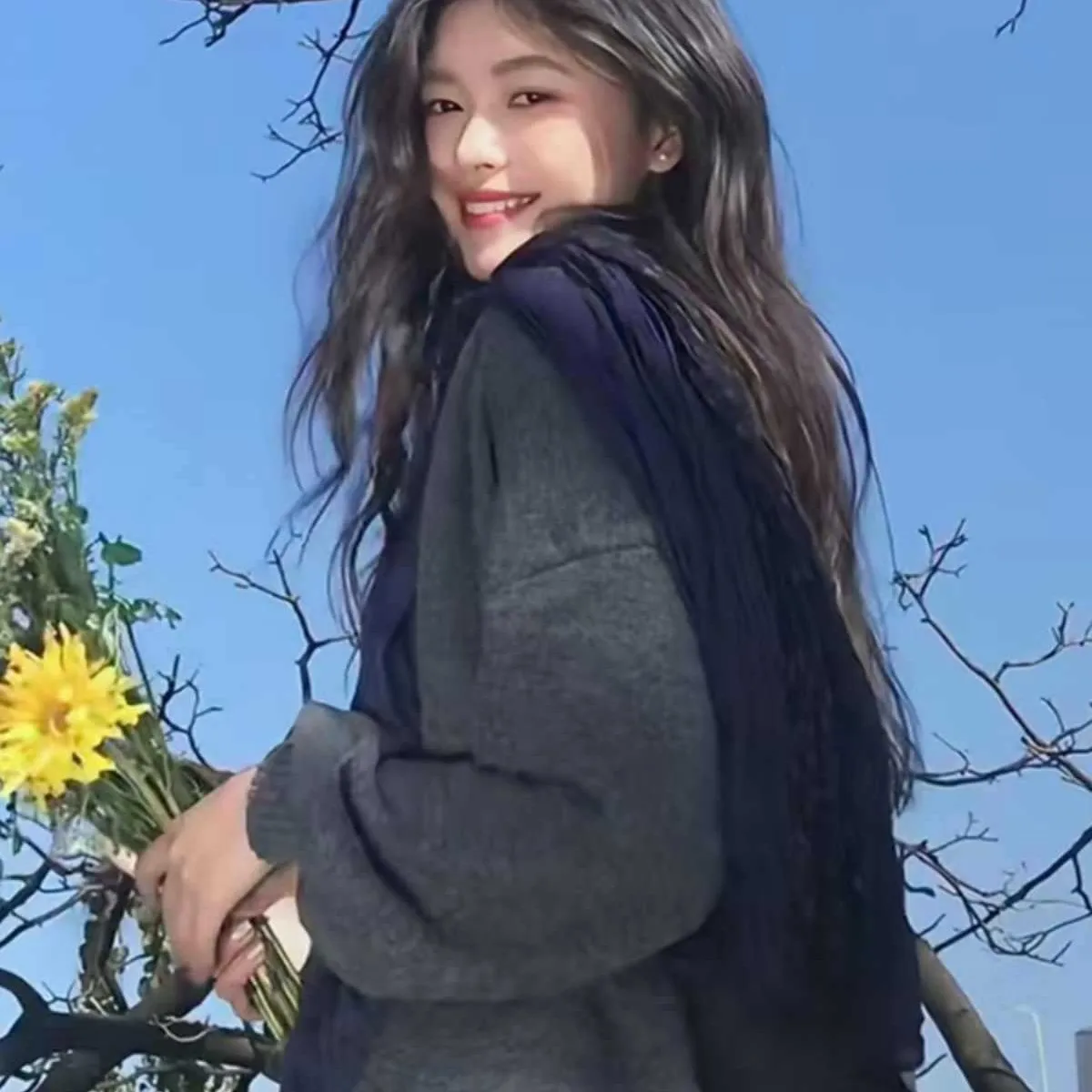 Bufanda plisada floral de algodón y lino Dali viaje fotografía atmósfera chal fino protector de cuello bufanda