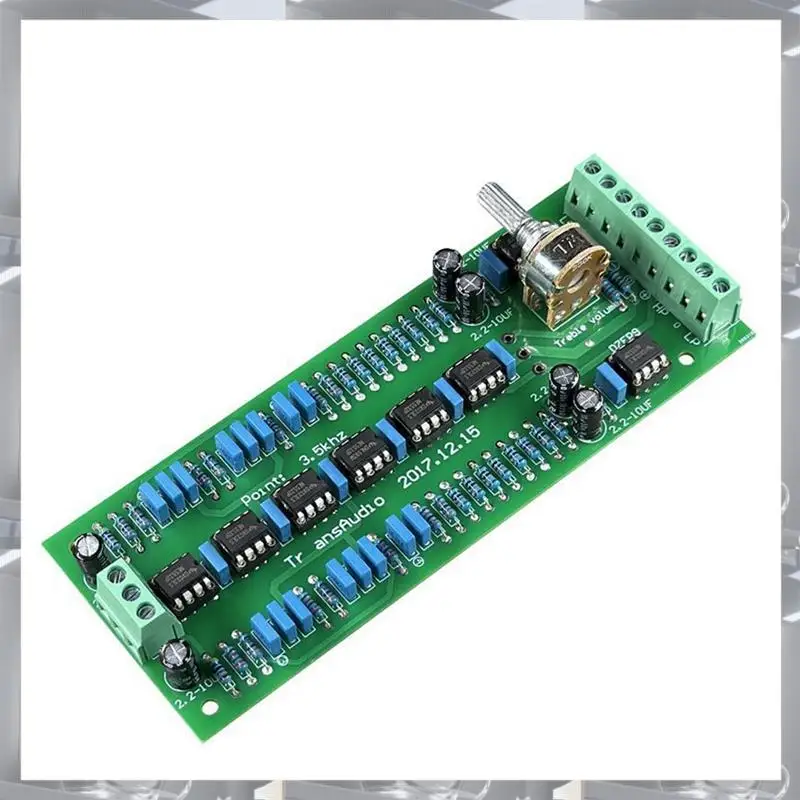 

Hot Selling-Dlhifi Bass Treble 2Way Crossover Audio Board NE5532P Frequency Divider Crossover Filters For Audio Amplifier System