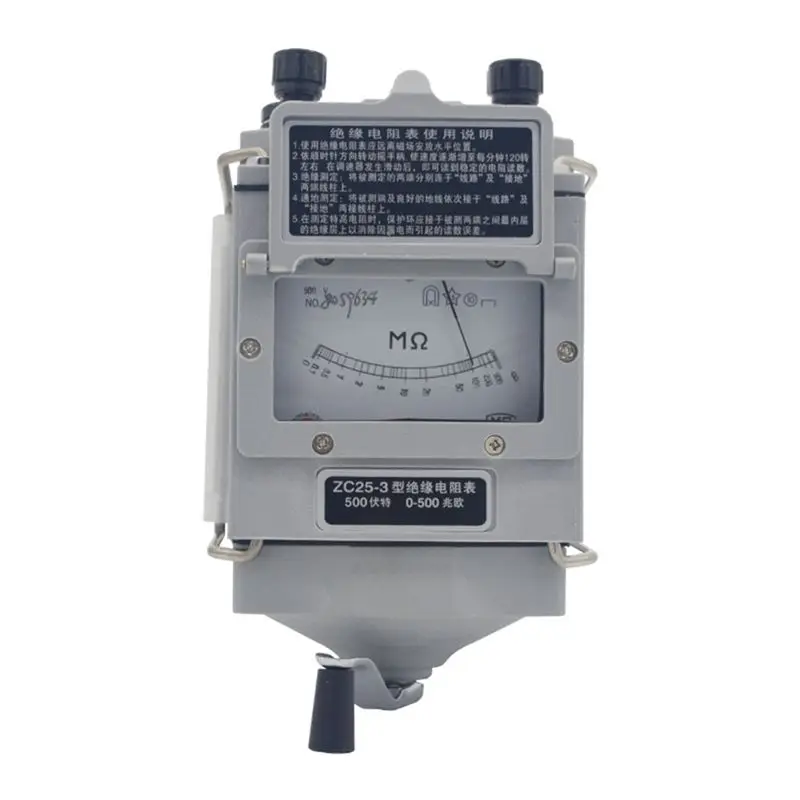 testeur-de-resistance-d'isolement-a19f-zc25-4-1000v-tramegger-megohmmetre-pour-electricien-manivelle-tramegger