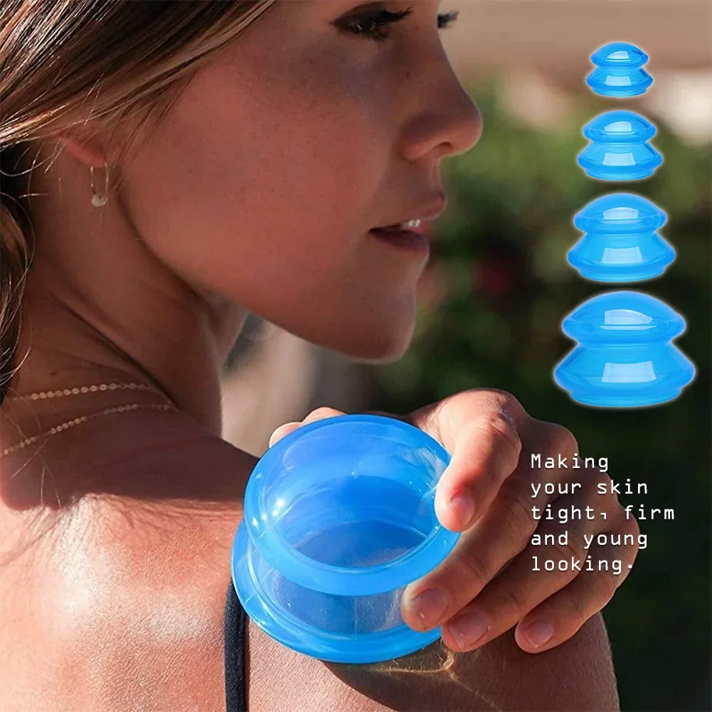 Silicone Vacuum Cupping Set Massage Body Cups Back Gua Sha Ventosas Suction Cup Anti-Cellulite Skin Lift Physiotherapy Jars Slim