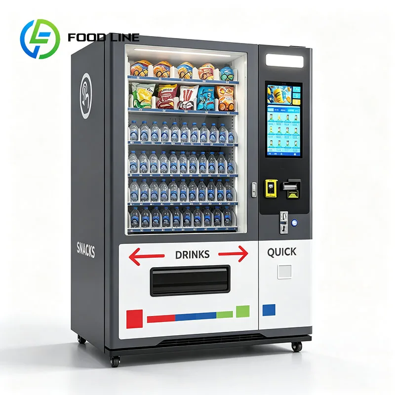 Snack Vending Machine Combo Vending Machine Vending Machine Snacks Candy Chips Cookies Canned Drinks Customized