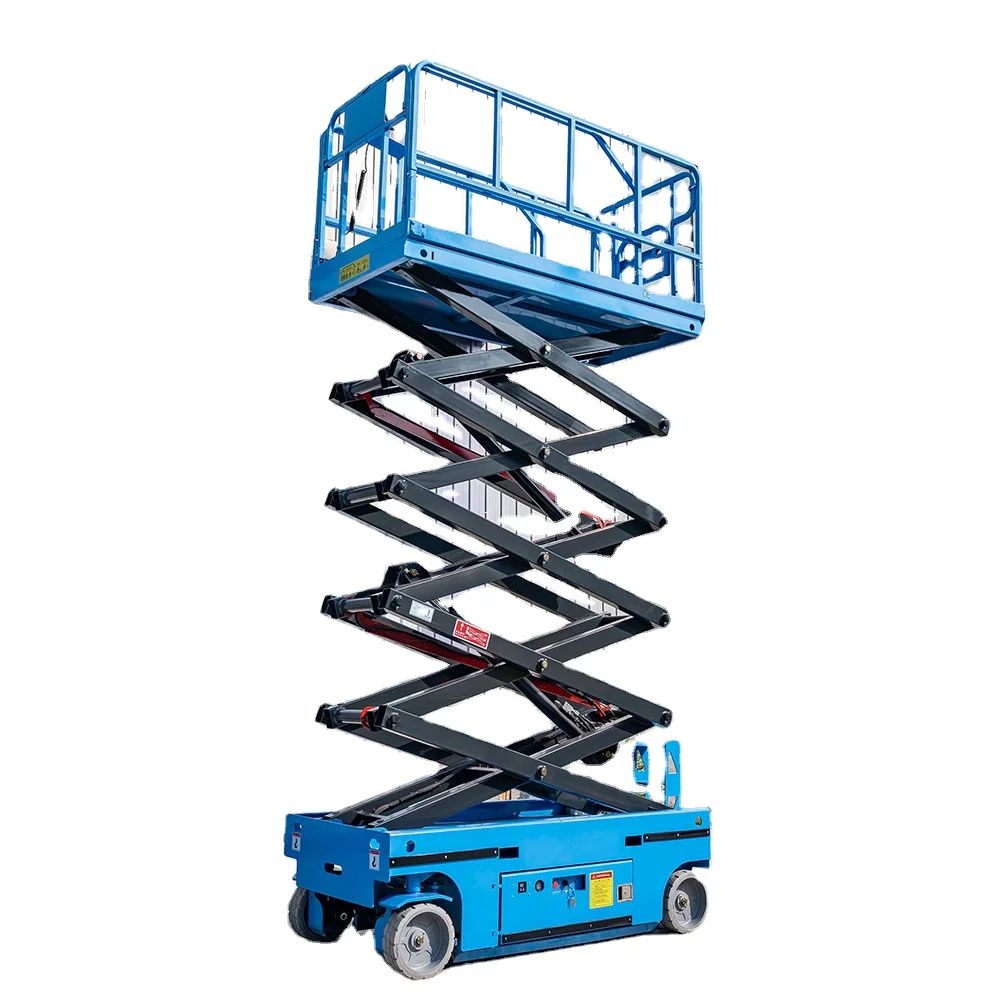 Hand Push Mobile Scissor Aerial Scissor Type Maintenance Work Platform 6M 8m Mobile Hydraulic Lifting Platform Lift Tables