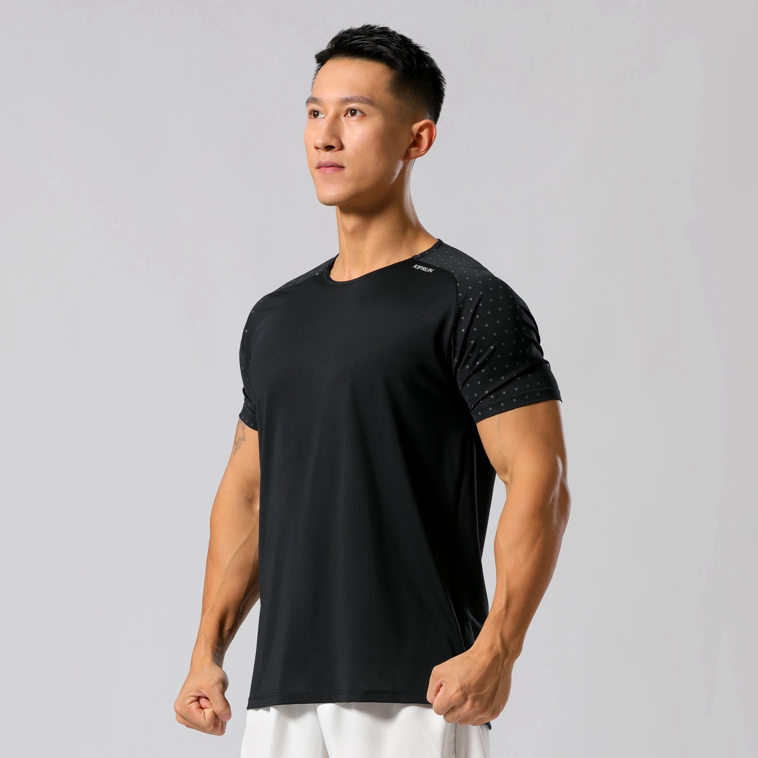 قمصان رجالي للجري، قمصان رياضية، قميص للياقة البدنية بأكمام قصيرة، قمصان ملابس، ملابس، مجال المسار، سريع الجفاف، مرن قابل للتنفس #3