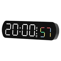 LED Display Digital Clock Multifunctional Creative AAA Batteries/plugged In 12/24H Rectangular Electronic Alarm Clock Timer