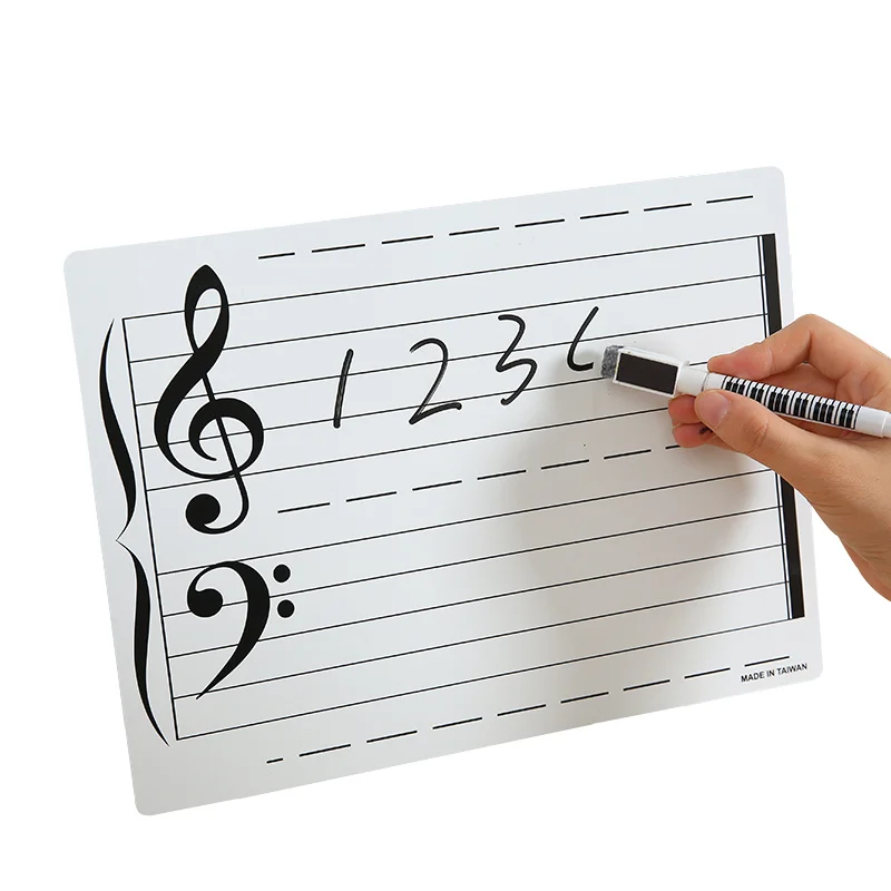 Rompecabezas magnético para enseñanza de notas musicales, pizarra magnética regrabable, material Universal para enseñanza de música, gran oferta