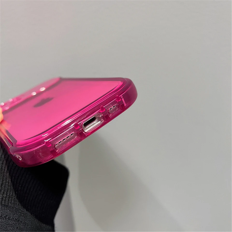 Invisible Camera Flip Mirror Holder Transparent Phone Case For